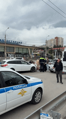 Daily life scenes documented across Alushta including traffic accident