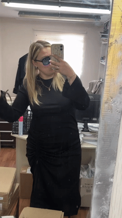 Blonde woman photographed multiple times in Noviy, Russia