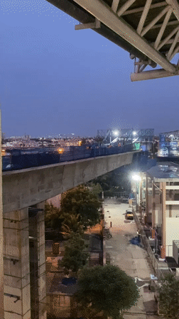 Chennai's St. Thomas Mount metro and streets at dusk