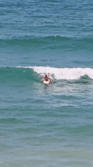 Tel Aviv morning: surfing session and wall repair work