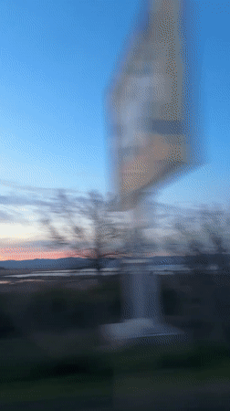 Sunset landscape captured on video near Burgas, Bulgaria