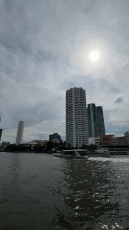 Boat journey documented along Bangkok's Chao Phraya River