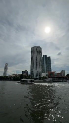 Boat journey documented along Bangkok's Chao Phraya River