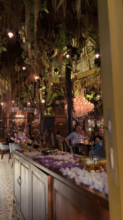 Ornate restaurant interior documented in Ubud, Indonesia