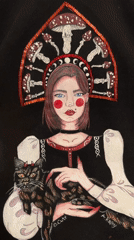 Traditional mushroom-adorned artwork documented in Bobrovo, Russia