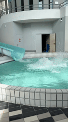Families enjoy afternoon swim session at French aquatic center