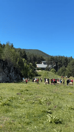 Cultural gathering documented in Bulgarian countryside Saturday morning