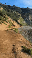 Woman spends evening at Palos Verdes coastal beach area