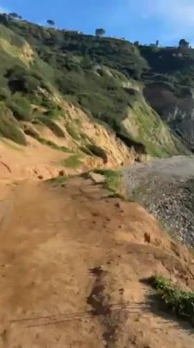 Woman spends evening at Palos Verdes coastal beach area
