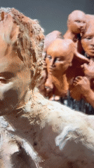 Clay sculptures depicting human figures documented in Mollet Del Vallès