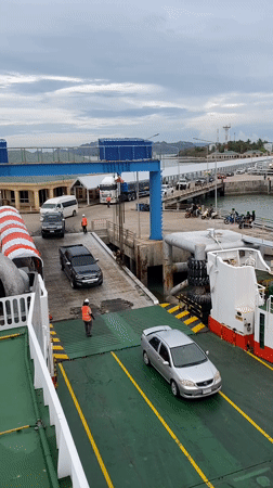 Routine ferry operations documented at Don Sak terminal Thailand