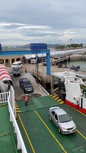 Routine ferry operations documented at Don Sak terminal Thailand