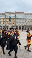 Historical reenactment fills Plaza de María Pita, A Coruña