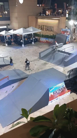 Pattaya scenes: skateboarding competition, shopping selfies, city lights
