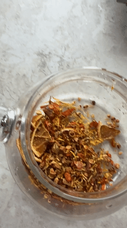 Morning tea preparation with dried fruits observed in Kharnavy