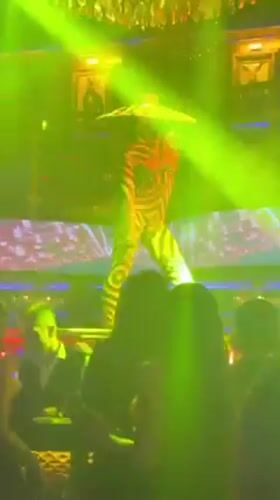 Costumed performers entertain at Batumi nightclub celebration