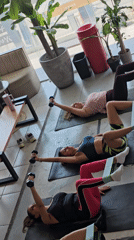 Women attend fitness class at Puebla studio