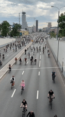 Mass bicycle event fills Moscow streets with organized riders