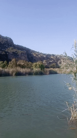 River landscape filmed near Ortaca, Turkey