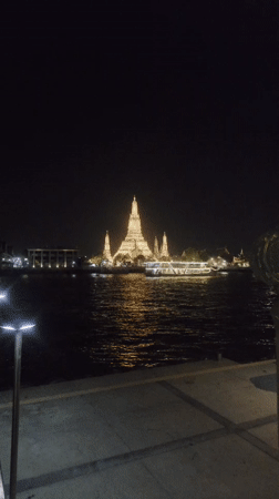 Bangkok's Wat Arun temple captured illuminated at night