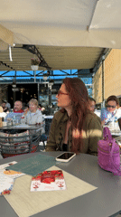 Woman spotted at outdoor cafe patio in Belgrade