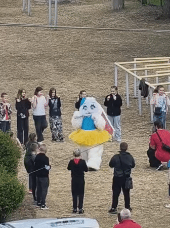 Children's outdoor party with mascots in Kryvyi Rih, Ukraine