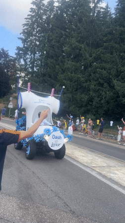 Tour de France sponsor caravan passes through Morbier