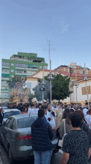 Religious procession with musicians draws crowds in Málaga streets
