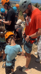 Group prepares for zipline adventure in Hof HaCarmel