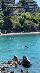 Sunny morning captured along Budva's turquoise coastline and modern architecture