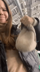 Woman documents hockey game experience at Krasnoyarsk arena