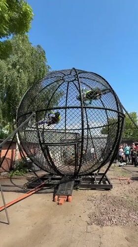Globe of Death motorcycle stunt show, Saint Petersburg