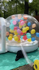 Children's festival with balloon dome and pony draws families in Ufa