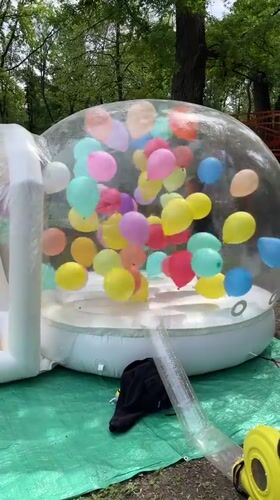 Children's festival with balloon dome and pony draws families in Ufa
