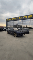 Purple Porsche with gold wheels spotted at Plovdiv dealership