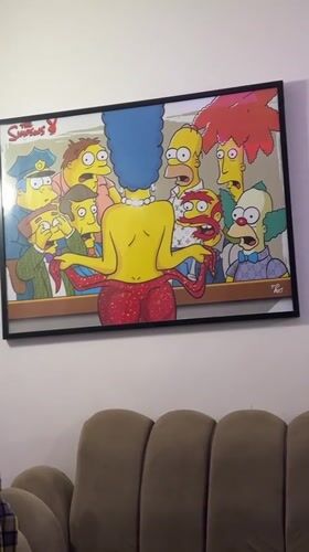 Simpsons artwork displayed on residential wall in Nigeria