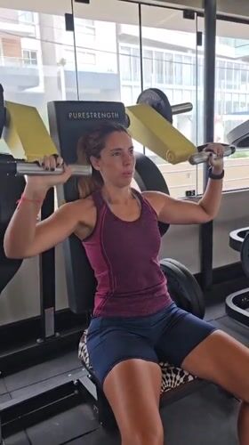 Fitness enthusiasts work out at Miraflores gym Friday afternoon