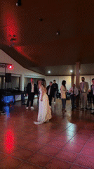 Wedding reception celebrates with dancing, chocolate fountain in Vila Real