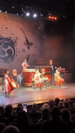 Taiko drummers perform in traditional attire in Alkmaar