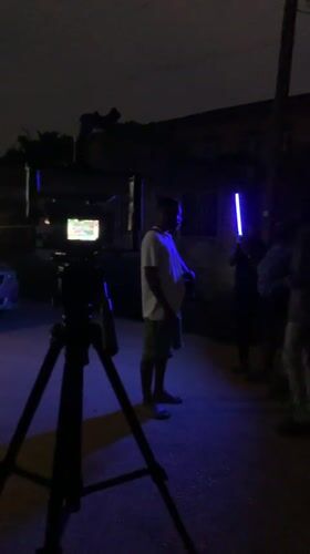 Nighttime film shoot observed in Ikorodu, Nigeria