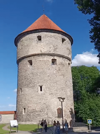 Tallinn's medieval city walls and towers on a clear day
