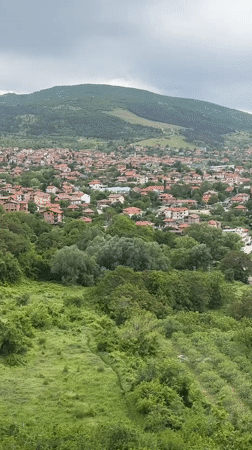 Tourist documents Kuklen town views and religious monuments