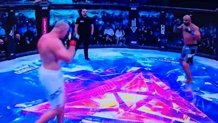 MMA fighters prepare for bout in Khimki arena