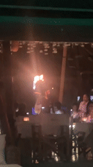 Evening dining captured at festive North Kuta restaurant