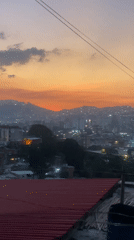 Colorful sunset observed over Caracas mountains May 5