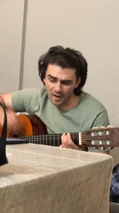 Acoustic guitar performance captured in Ruse, Bulgaria evening session