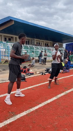 Boxing training session held on stadium track in Lafia