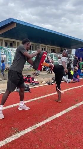 Boxing training session held on stadium track in Lafia