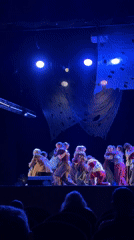 Contemporary theater performance staged in Perm, Russia