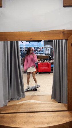 Balance board selfie in front of a mirror, Krasnoyarsk